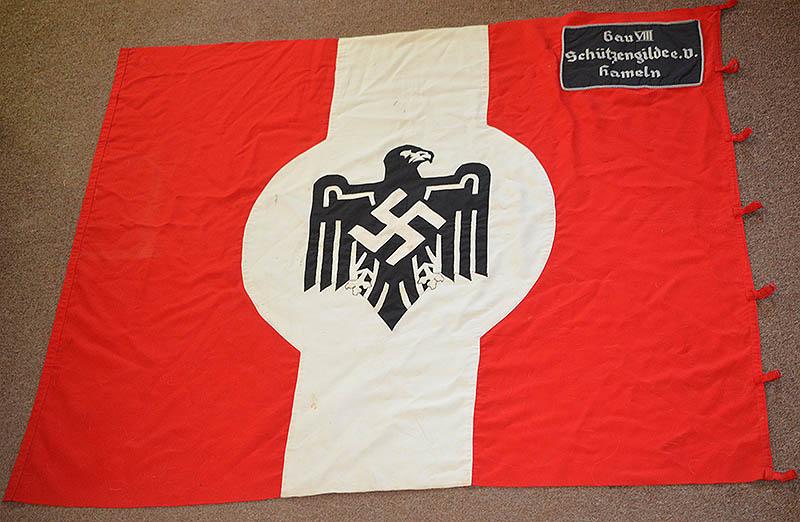 THIRD REICH SPORTS ORGANISATION FLAG FOR A RIFFLE ASSOCIATION CLUB.