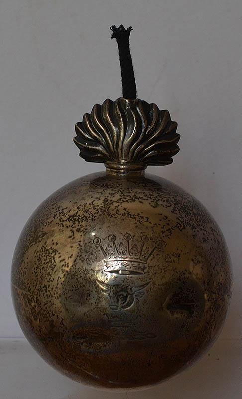 SILVER VICTORIAN GRENADE TABLE LIGHTER.