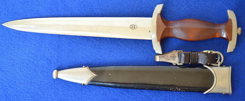 GERMAN NSKK 33 MODEL DAGGER, RZM EXAMPLE BY EICKHORN COMPLETE WITH HANGER.