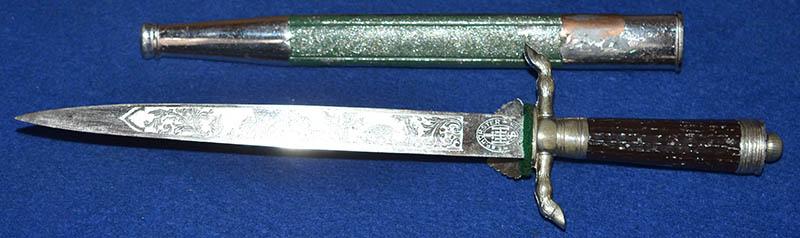 THIRD REICH MINIATURE HUNTING DAGGER BY HORSTER.