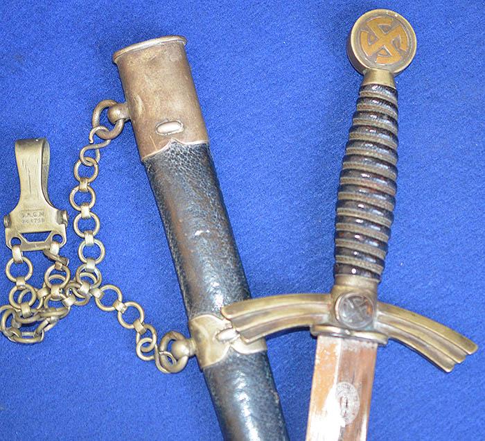DLV / LUFTWAFFE 1ST MODEL EARLY TYPE DAGGER BY WAYERSBERG.