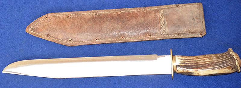 VERY LARGE BOWIE TYPE KNIFE.