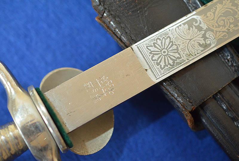 THIRD REICH RIFLE ASSOCIATION DAGGER BY ALCOSO COMPLETE WITH HANGER AND KNOT.