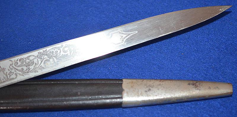 THIRD REICH RIFLE ASSOCIATION DAGGER BY ALCOSO COMPLETE WITH HANGER AND KNOT.