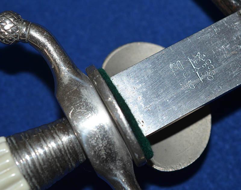 THIRD REICH RIFLE ASSOCIATION DAGGER BY ALCOSO COMPLETE WITH HANGER AND KNOT.