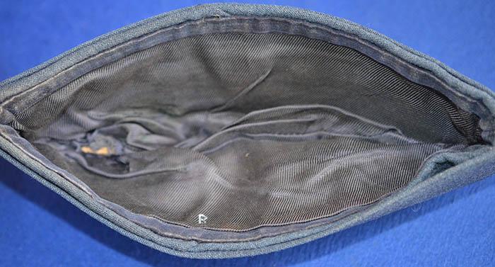 WW2 BRITISH RAF OFFICERS FORAGE CAP COMPLETE WITH PHOTOGRAPH OF ORIGINAL OWNER.