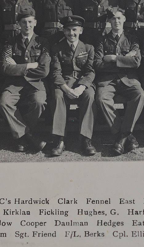 WW2 BRITISH RAF OFFICERS FORAGE CAP COMPLETE WITH PHOTOGRAPH OF ORIGINAL OWNER.