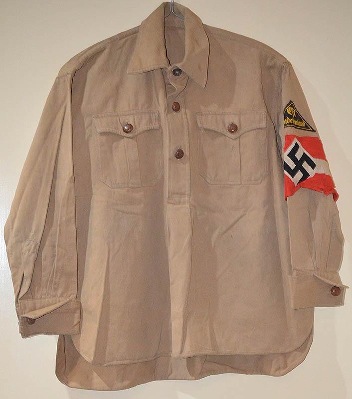 HITLER YOUTH BOYS BROWN SHIRT.