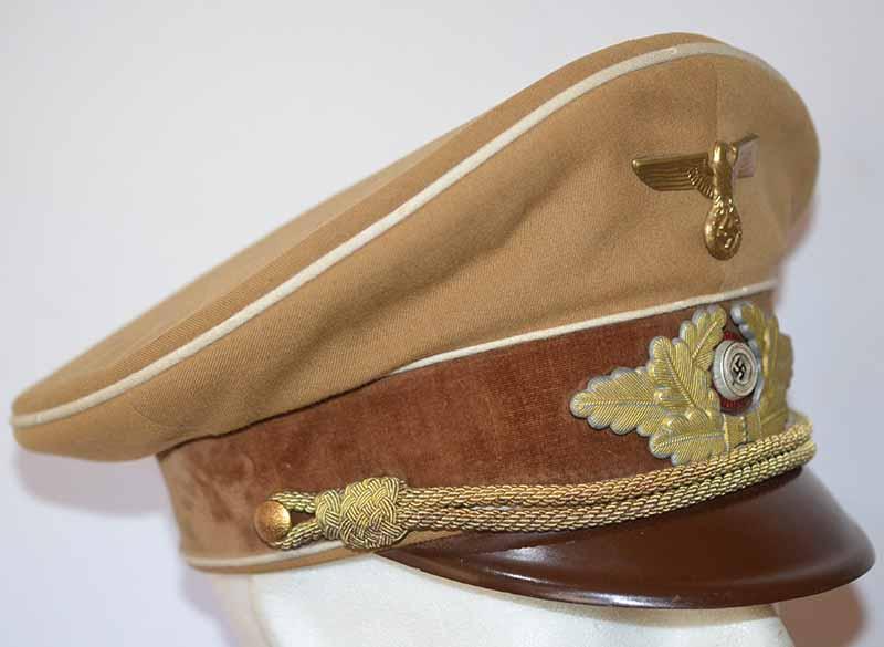 THIRD REICH POLITICAL LEADERS PEAK CAP FOR A KREISLEITER.