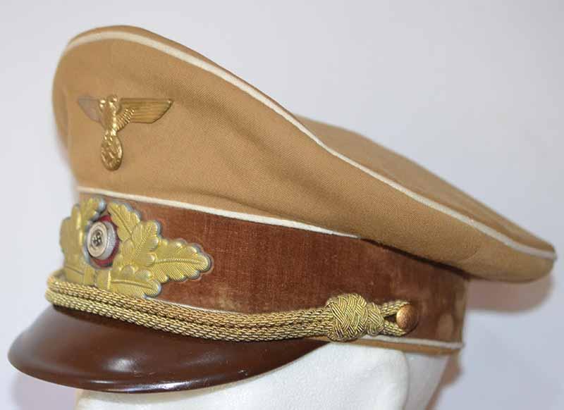 THIRD REICH POLITICAL LEADERS PEAK CAP FOR A KREISLEITER.