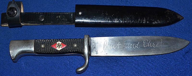 HITLER YOUTH KNIFE WITH MOTTO BY TIGER.