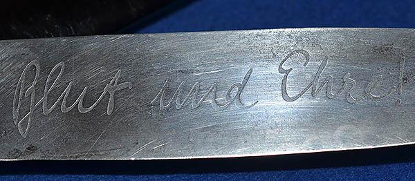 HITLER YOUTH KNIFE WITH MOTTO BY TIGER.